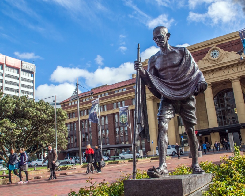 Gandhi at Wellington Train Depot