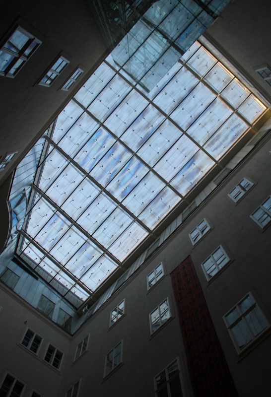 Sky from inside a museum