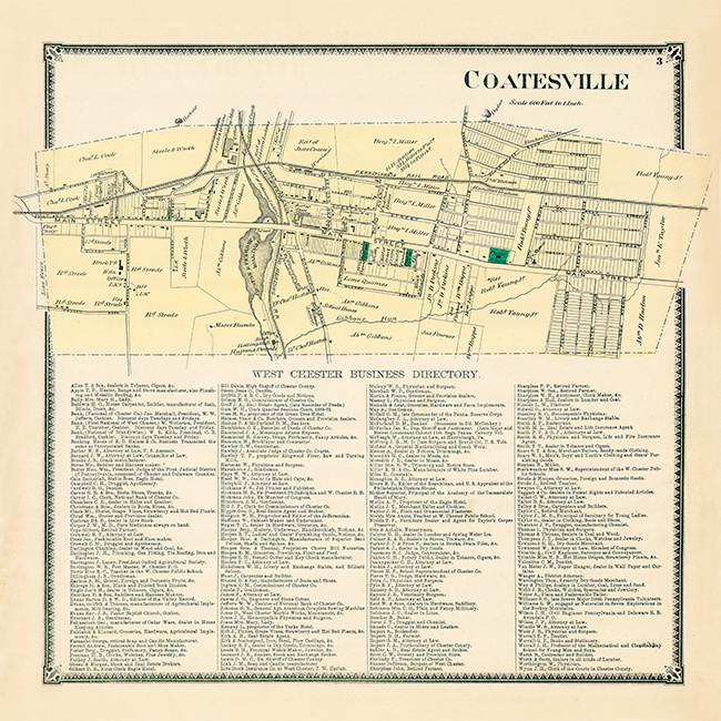 Coatesville PA - Whitmer Map Reproduction  - ID: 13660272 © Timlyn W. Vaughan
