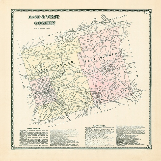 East & West Goshen PA - Whitmer Map Reproduction - ID: 13660274 © Timlyn W. Vaughan