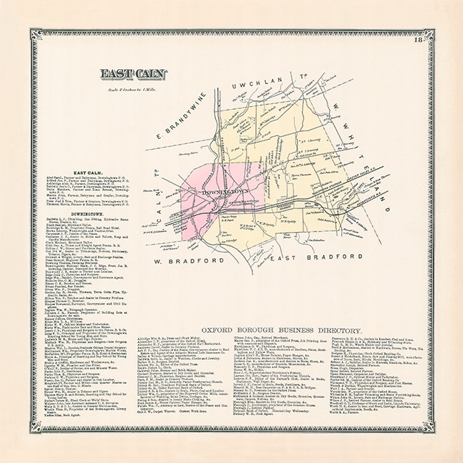 East Caln PA - Whitmer Map Reproduction - ID: 13660277 © Timlyn W. Vaughan