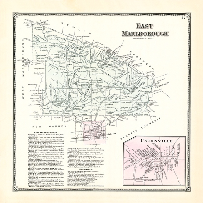 East Marlborough PA - Whitmer Map Reproduction