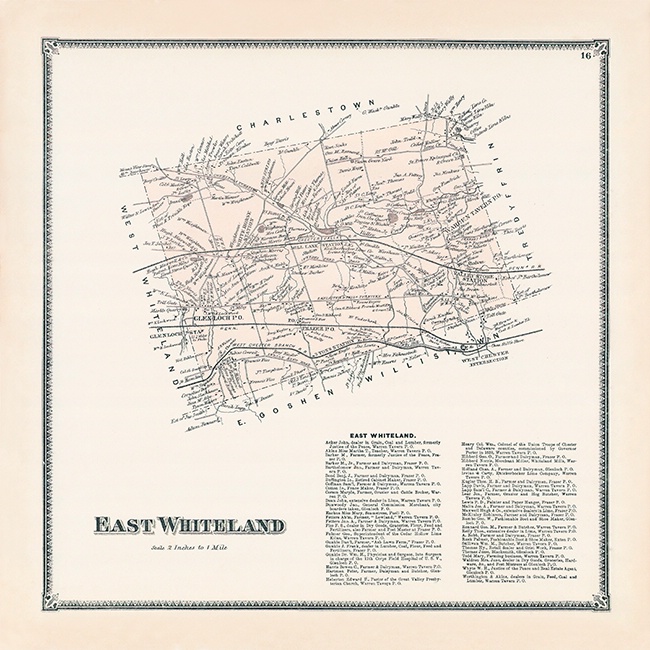 East Whiteland PA- Whitmer Map Reproduction - ID: 13660279 © Timlyn W. Vaughan