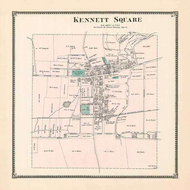Kennett Square PA - Whitmer Map Reproduction