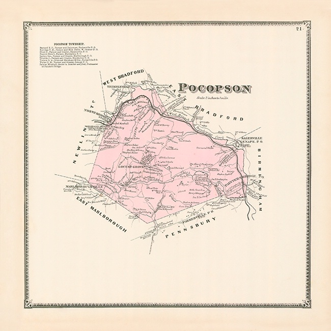 Pocopson PA - Whitmer Map Reproduction - ID: 13660285 © Timlyn W. Vaughan
