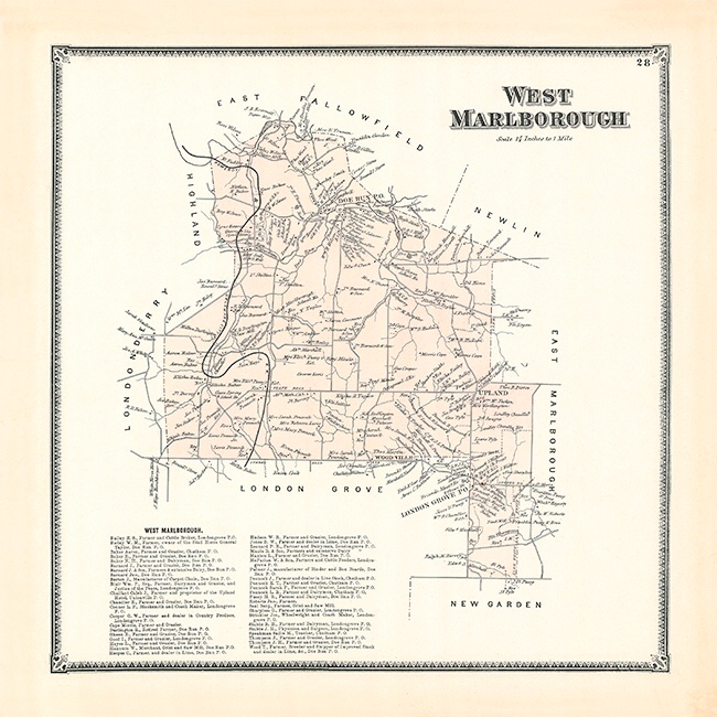 West Marlborough PA - Whitmer Map Reproduction - ID: 13660287 © Timlyn W. Vaughan