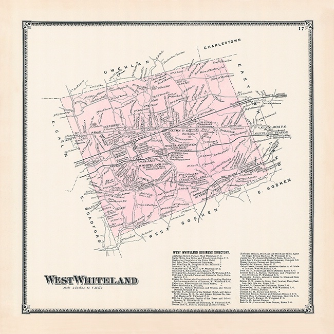 West Whiteland PA - Whitmer Map Reproduction - ID: 13660288 © Timlyn W. Vaughan
