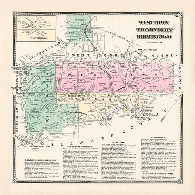 Westtown Thornbury & Birmingham PA - Whitmer Map - ID: 13660289 © Timlyn W. Vaughan