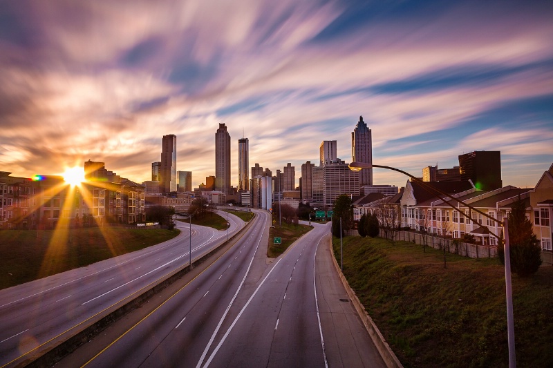 Downtown Atlanta sunset