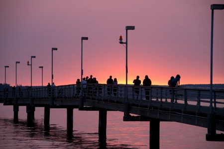 Evening Stroll Along The Pier