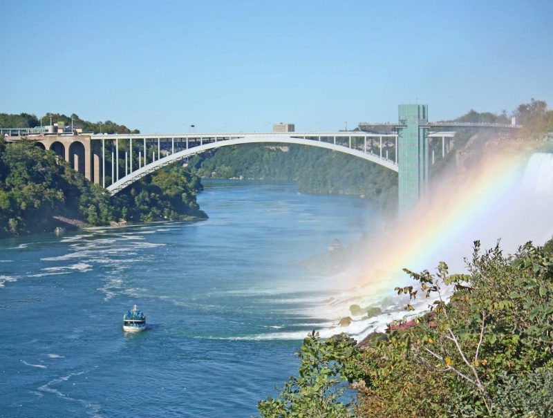 Rainbow Over The  American Falls