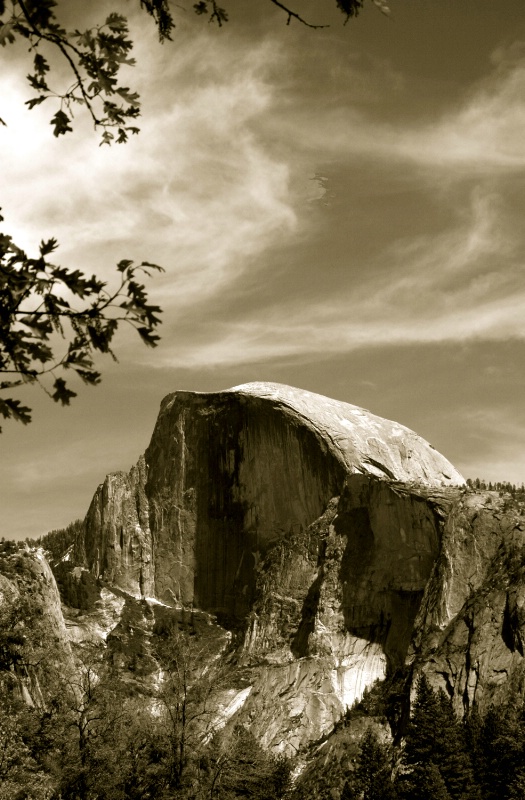 Half Dome in sepia, Yosemite, CA