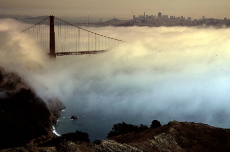 Golden Gate Bridge View Thru Fog, San Francisco