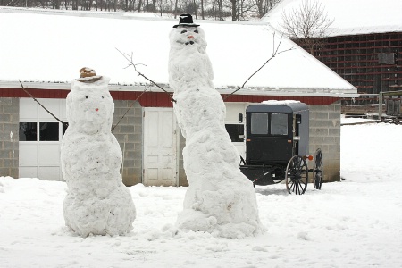 Amish Snowmen