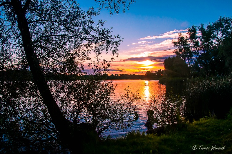 Lake Sztum sunset