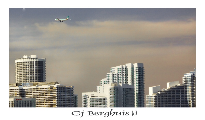 Flight over Miami ( #3916-1b-bf)