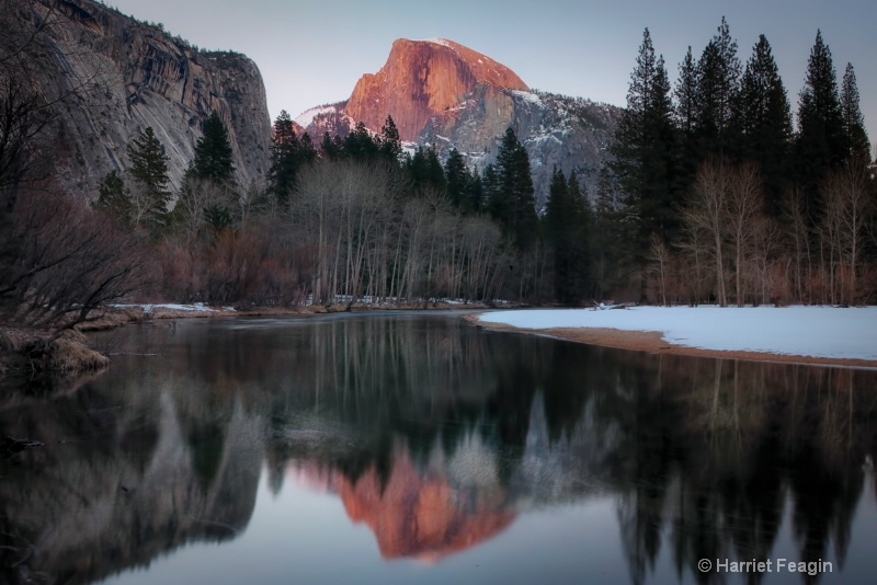 Half Dome Winter Reflection