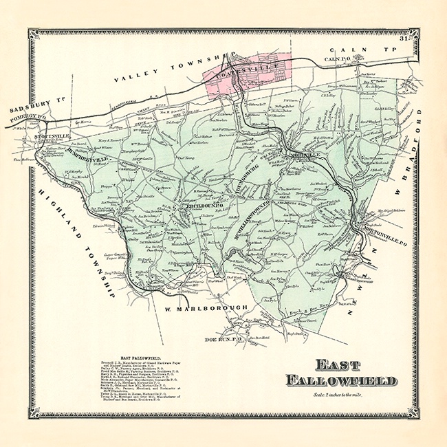 East Fallowfield PA - Whitmer Antique Map Rpr - ID: 13708463 © Timlyn W. Vaughan