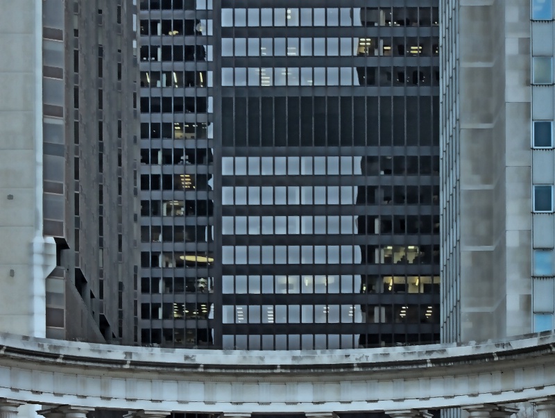 At Work Above the Columns in Chicago