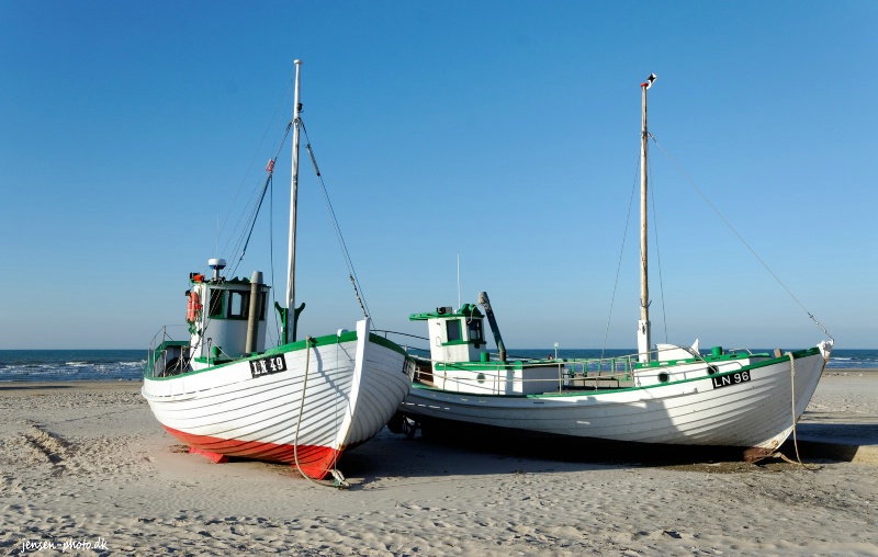 Fishing Boats on a beach in Denmark