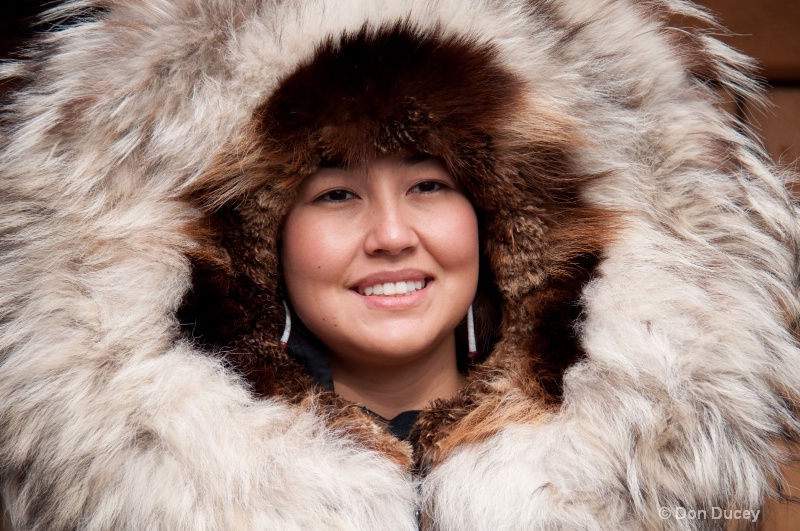 Athabascan woman in native parka