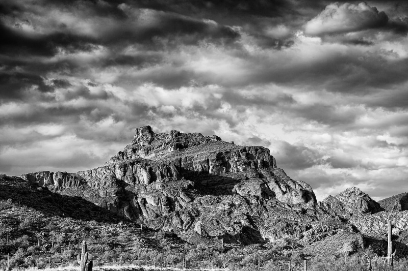 Red Mountain In B&W