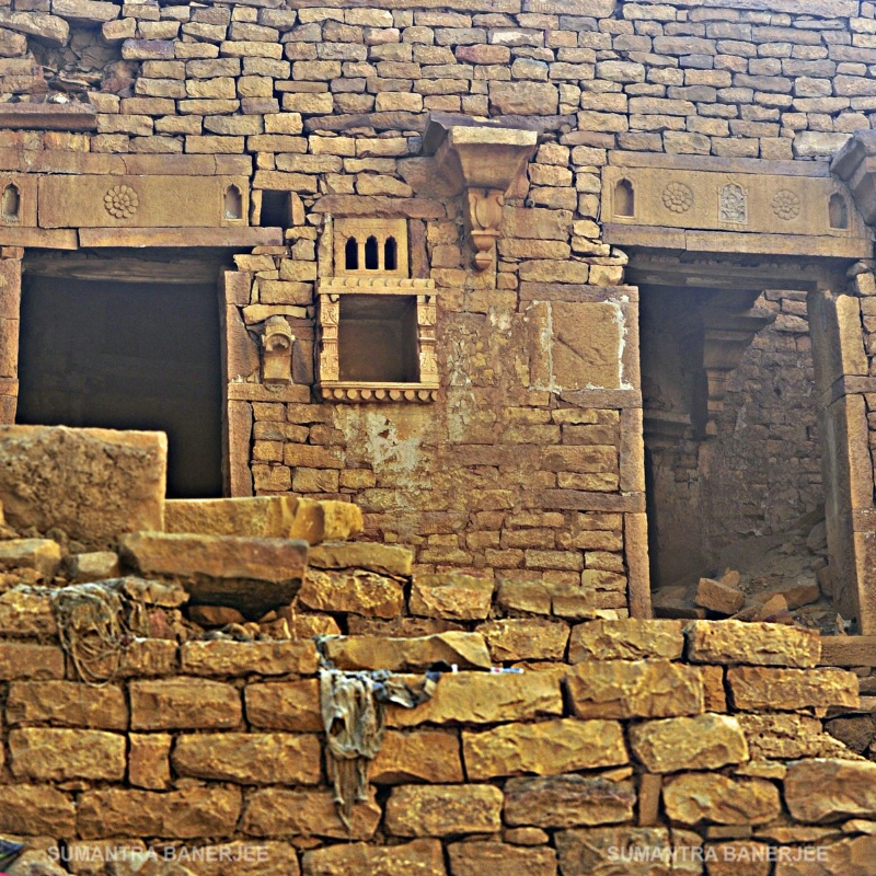ruins inside the golden fort  jaisalmer