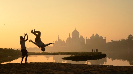 Silhouetted Taj