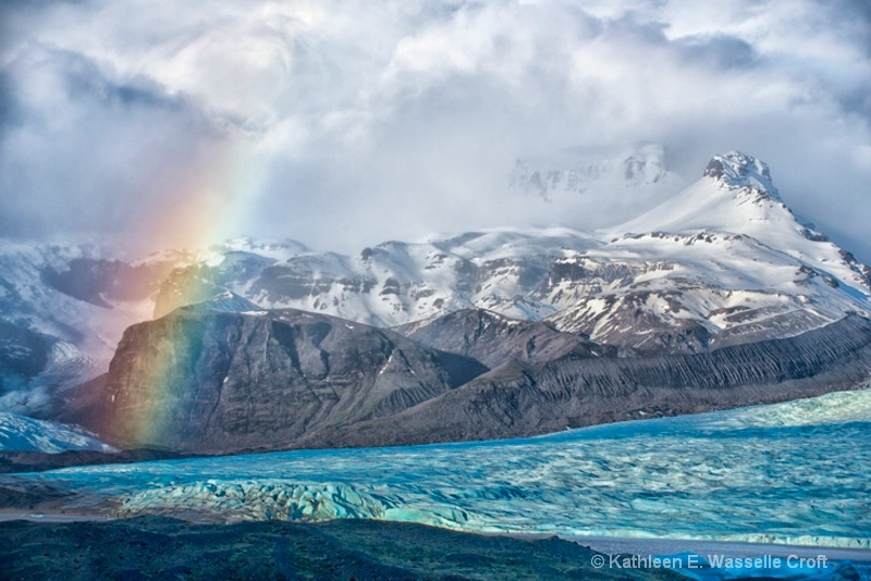 blue glacier rainbow