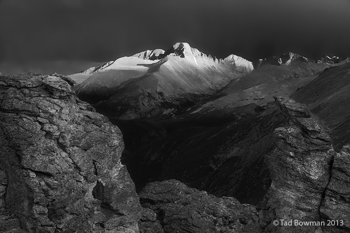 Longs Peak B&W