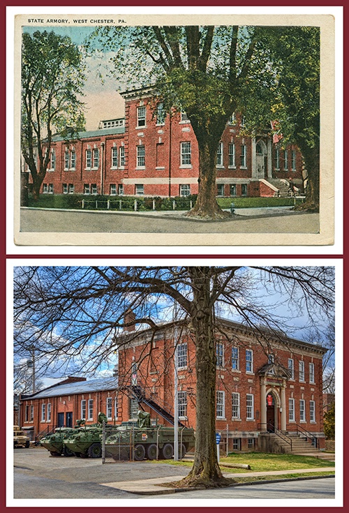 West Chester Armory Then and Now #382 - ID: 13791869 © Timlyn W. Vaughan
