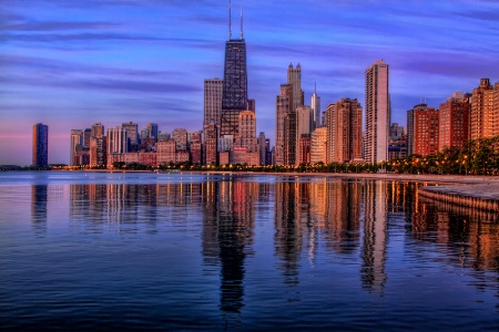 Chicago Skyline Reflection