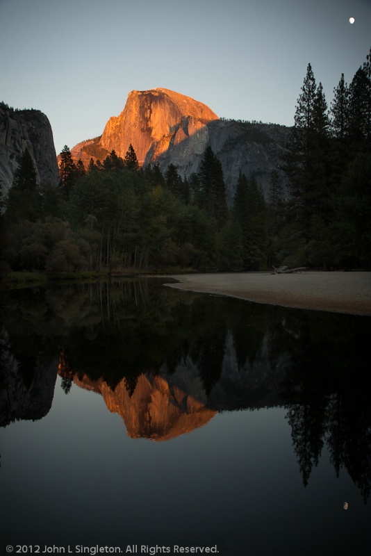 Sunset Reflection  -  Half Dome