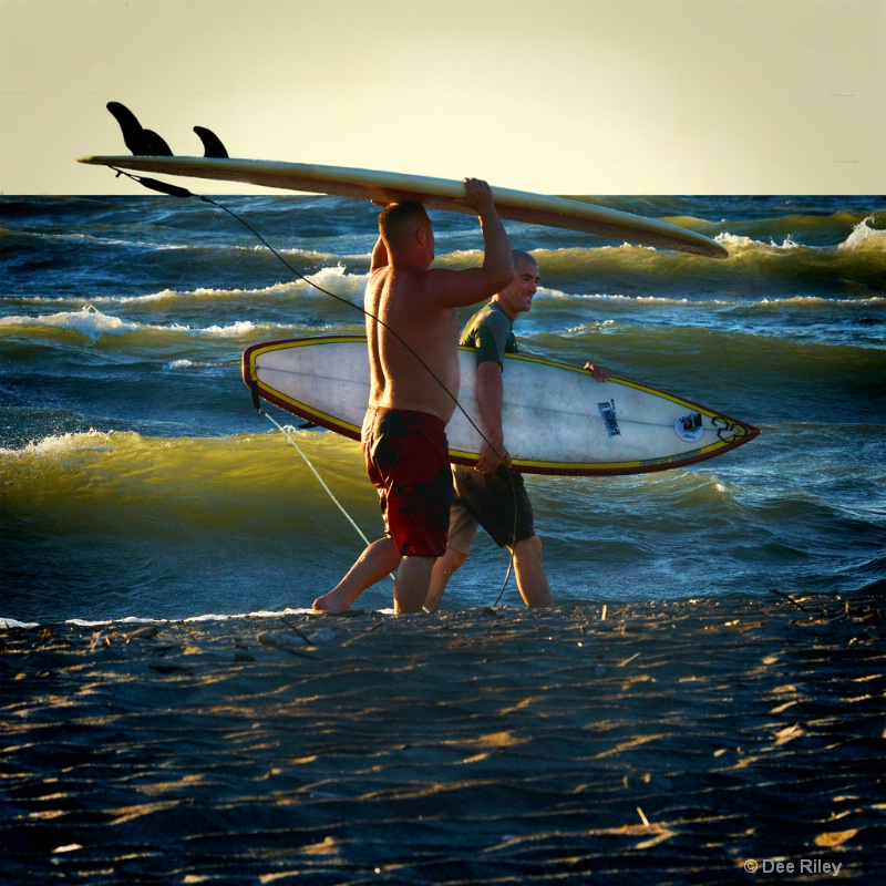 Mentor Headlands Surfers