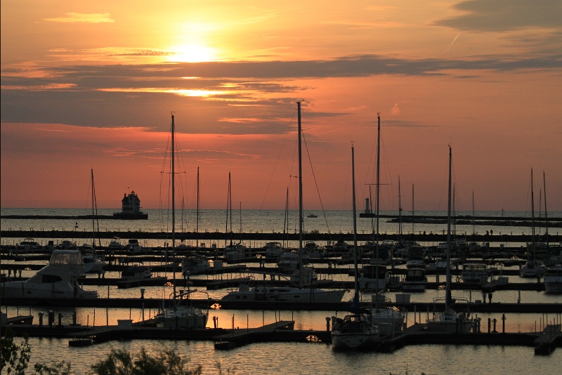 marina sunset