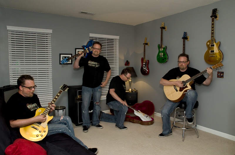 A Man and His Guitars