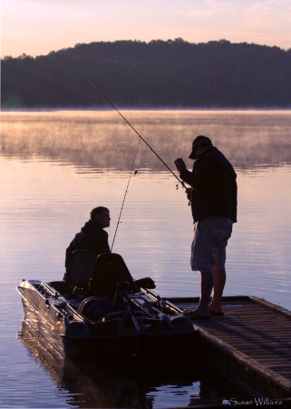 Fishing With Dad at Sunrise
