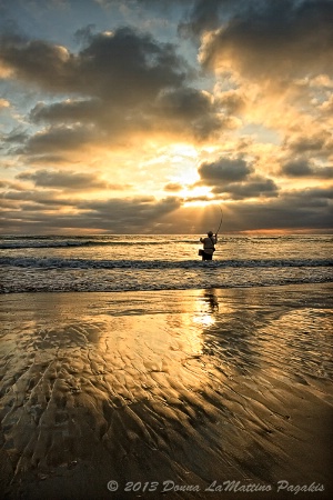 Fisherman at Sunset 