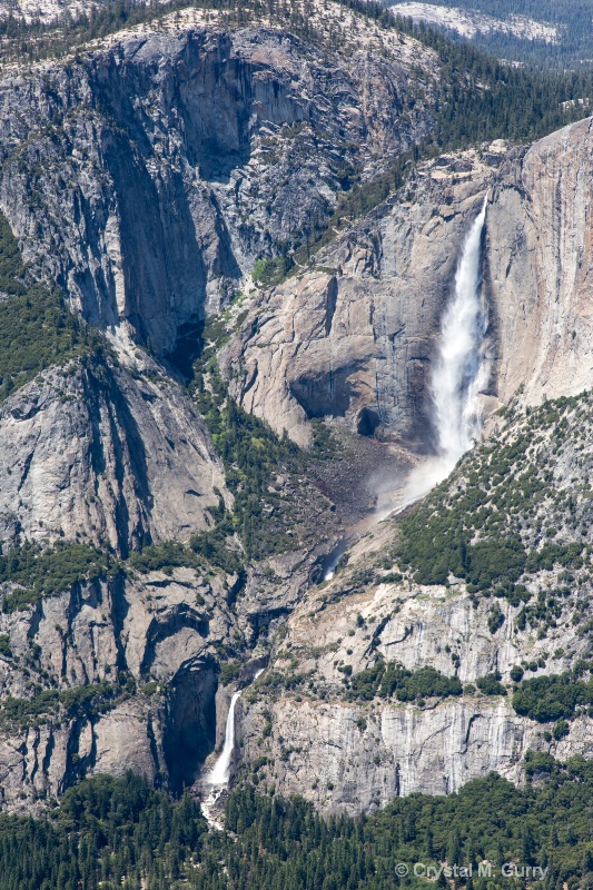 Upper & Lower Yosemite Falls from Glacier Point