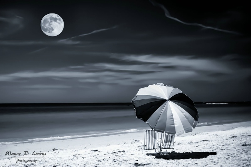 Moon over Beach