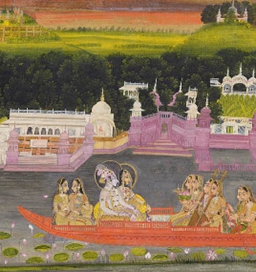Krishna Radha in the boat of love Thursday 5