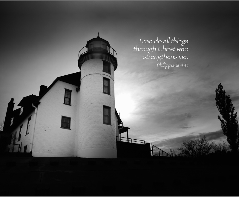Point Betsie Lighthouse / Philippians 4:13  - ID: 13990918 © Leland N. Saunders