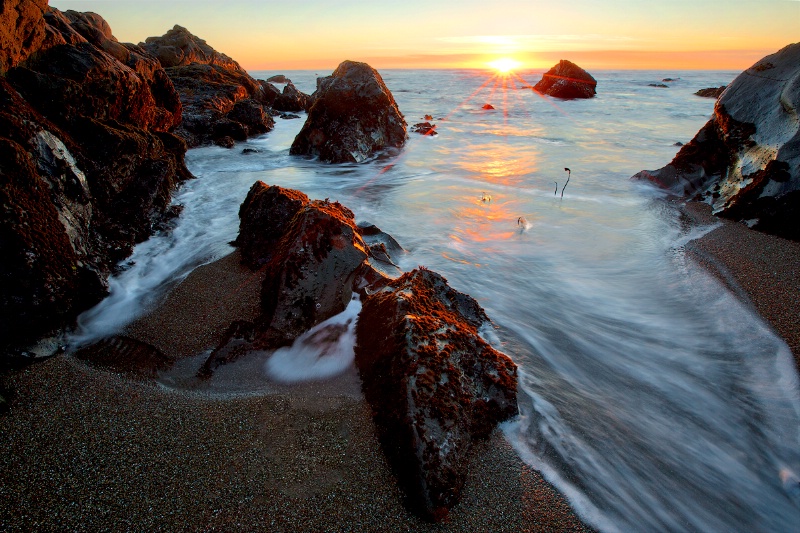 Californian seascape sunset