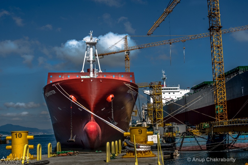 Vessel getting ready to sail