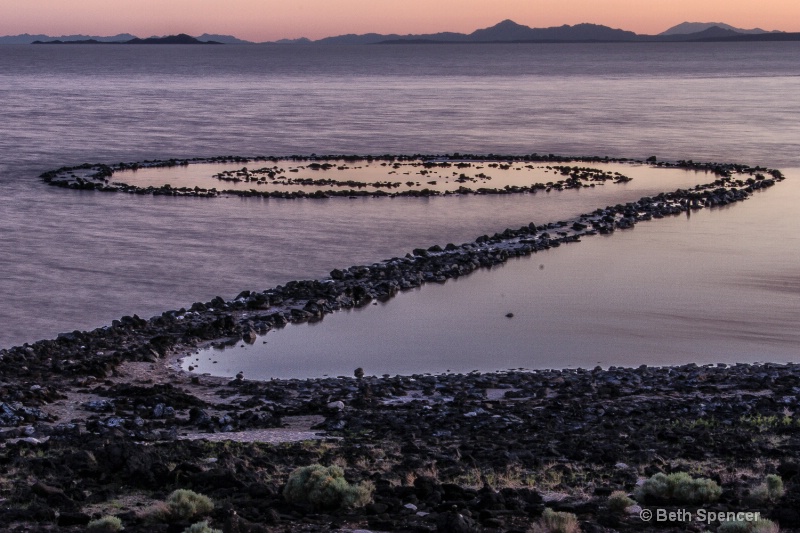 Spiral Jetty At Sunset