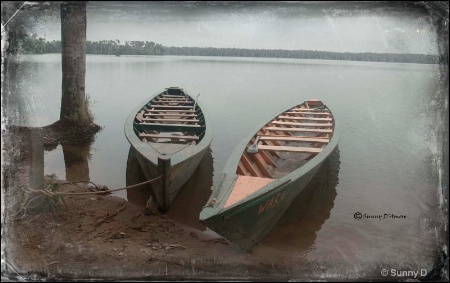 Boats Deserted in the River