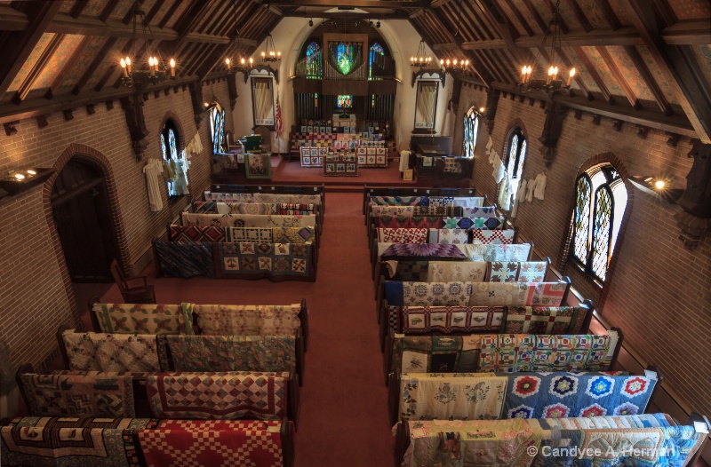 Quilt Show in Historic Church