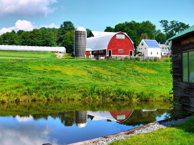 Red Barn Reflection