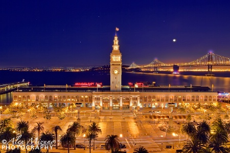 FULL  MOON OVER SAN FRANCISCO BAY 