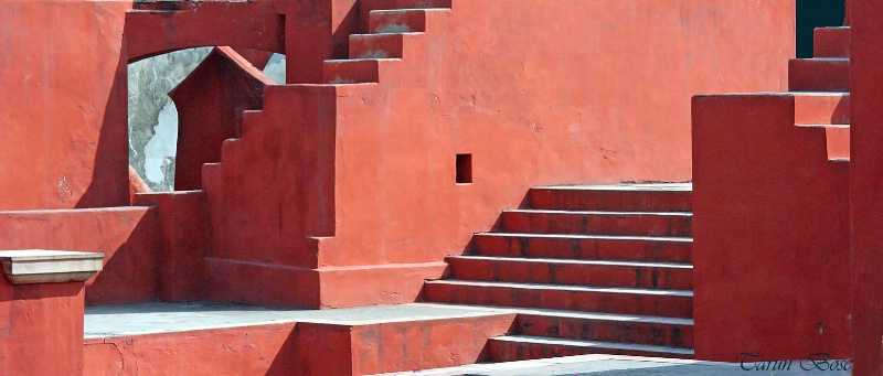 Stairs and walls.